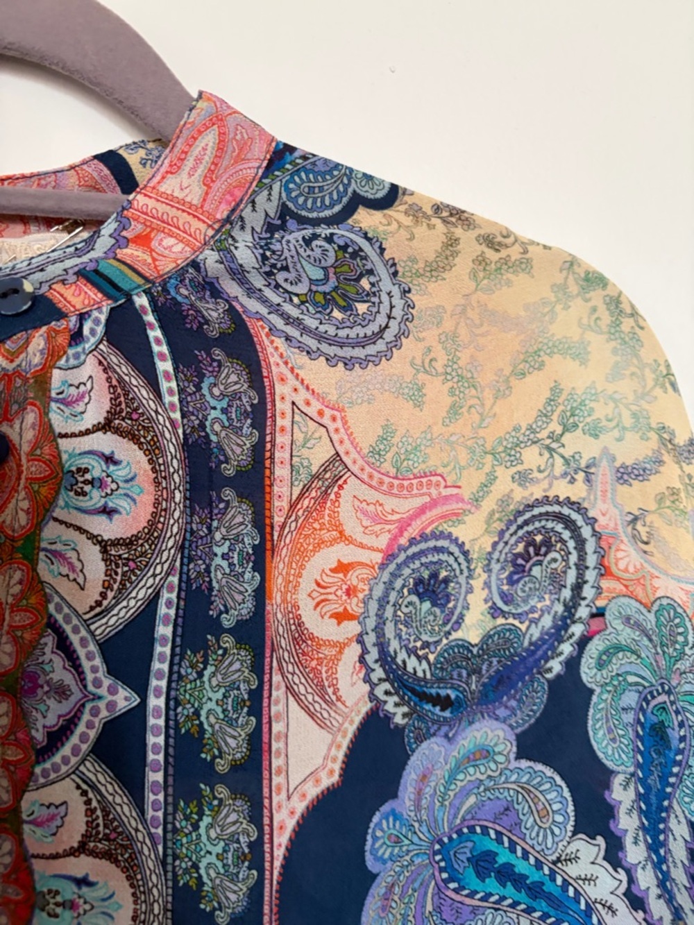 Johnny Was Onda button-down blouse 
colorful paisley - 2XS - Picture 5 of 10